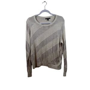Banana Republic Cream Sheer Long Sleeve Sweater Size XL